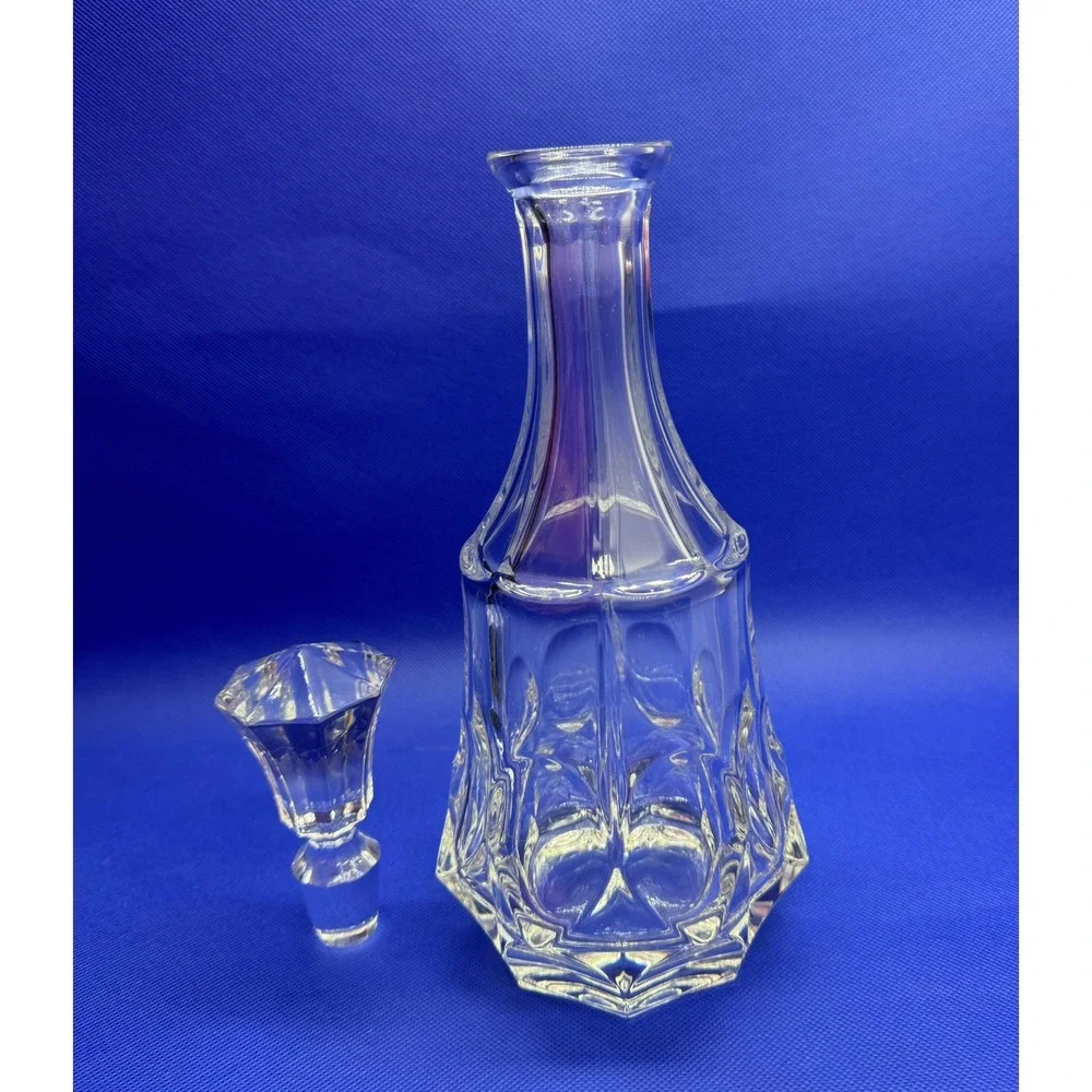 Vintage Bohemian‎ Czech Cut Clear Crystal Glass Wine Decanter